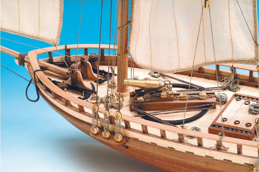 Artesania Latina 1/41 Virginia American Schooner Scaled Wooden Model Ship Kit image 51406
