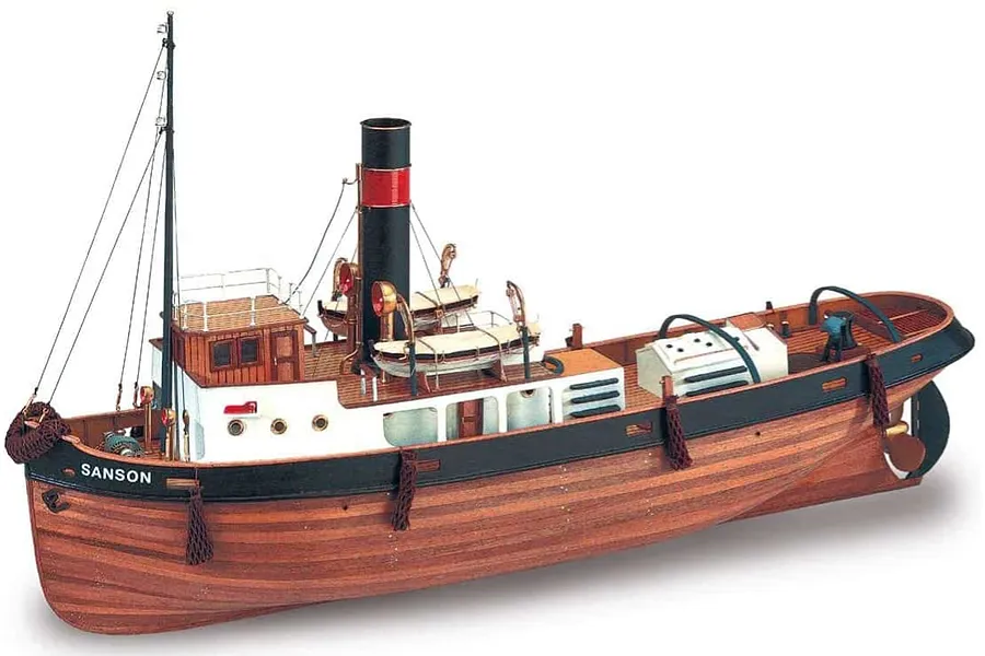 Artesania Latina 1/10 Sanson Tugboat Scaled Wooden Model Ship Kit image 51459