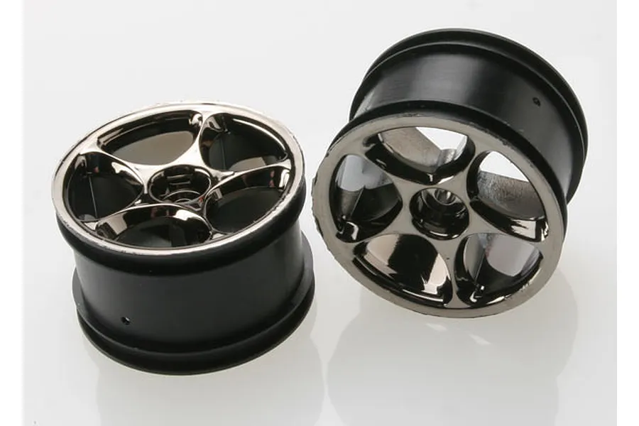 Traxxas 2.2&amp;quot; Tracer Black Chrome Rims 2Pcs image 5163