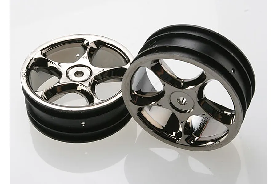 Traxxas 2.2&amp;quot; Tracer Black Chrome Rims 2Pcs image 5164