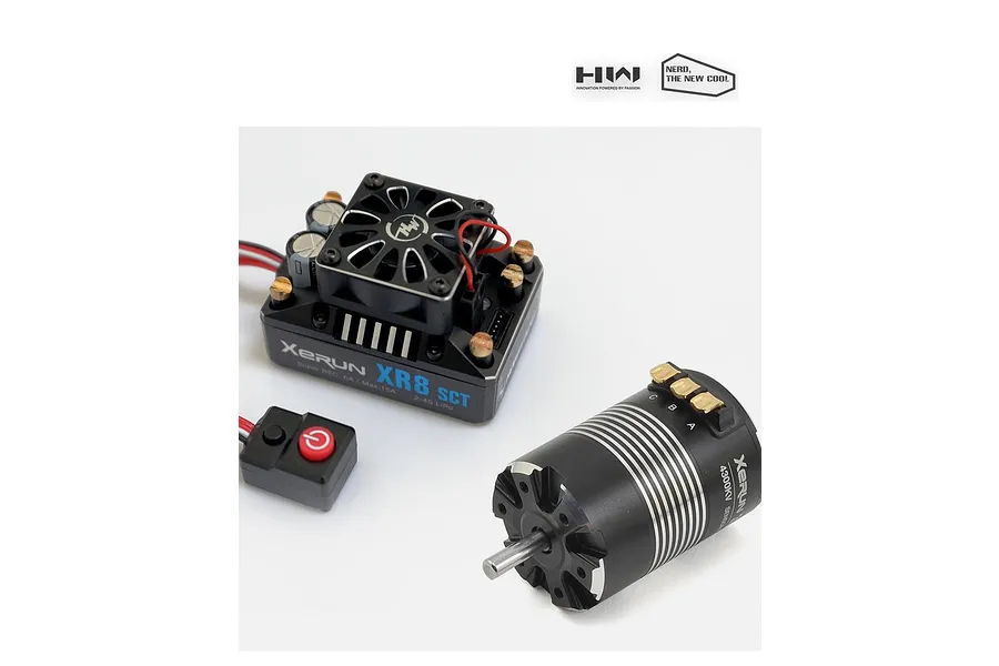 Hobbywing XeRun 3652 5100Kv G2 Sensored Brushless Motor &amp;amp; XR8-SCT 140A ESC Combo image 51779