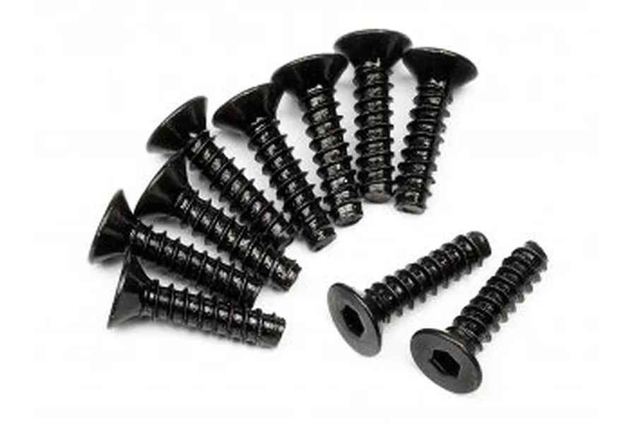 HPI 3x12mm Coarse Thread Countersunk Head Screws 10Pcs image 51814