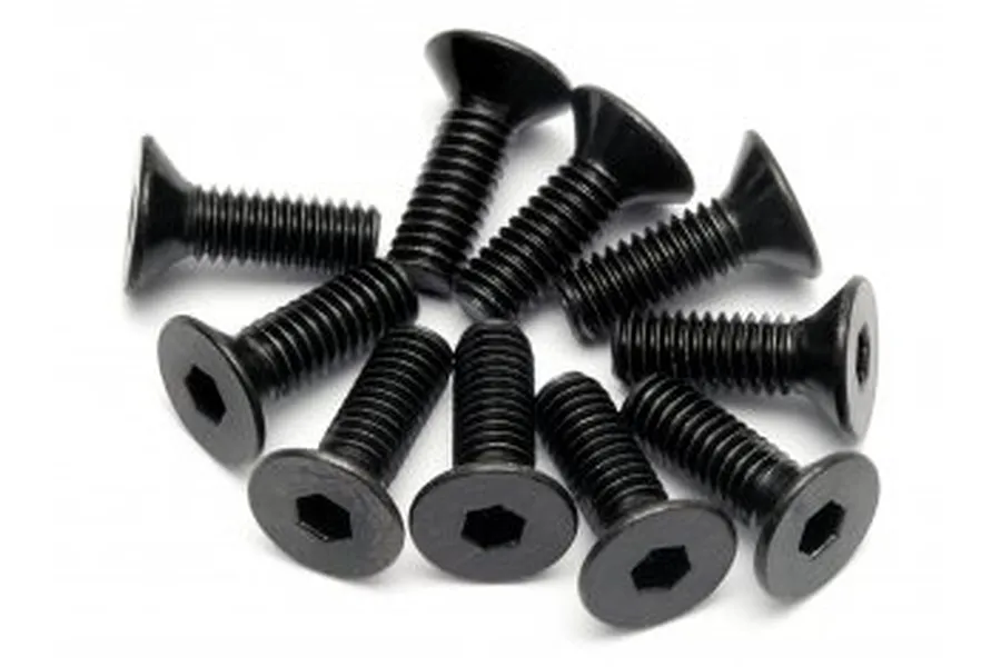 HPI 4x12mm Fine Thread Countersunk Head Screws 10Pcs image 51815