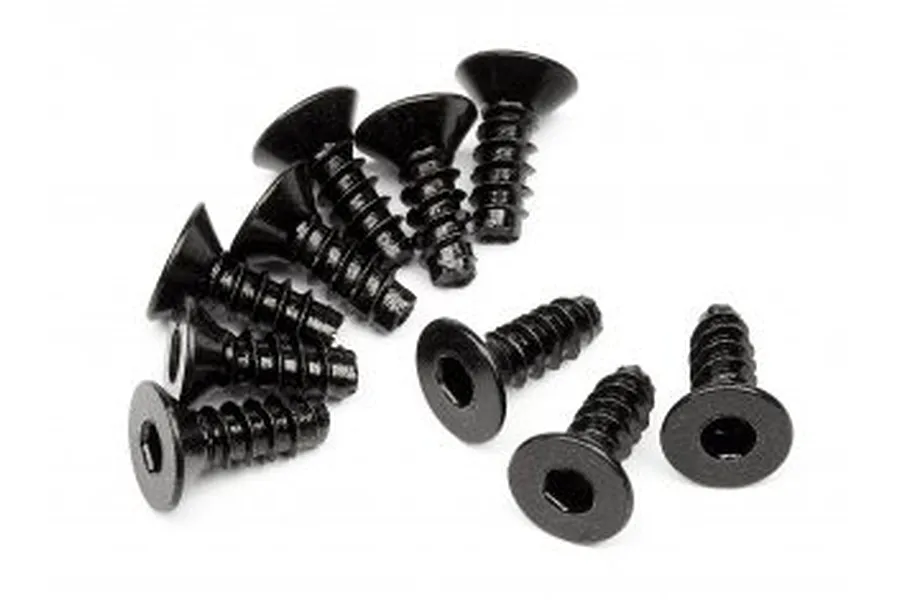 HPI 3x8mm Coarse Thread Countersunk Head Screws 10Pcs image 51816