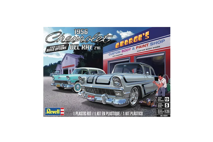 Revell 1/25 1956 Chevy Del Ray 2&amp;#039;N1 Scaled Plastic Model Kit image 51864