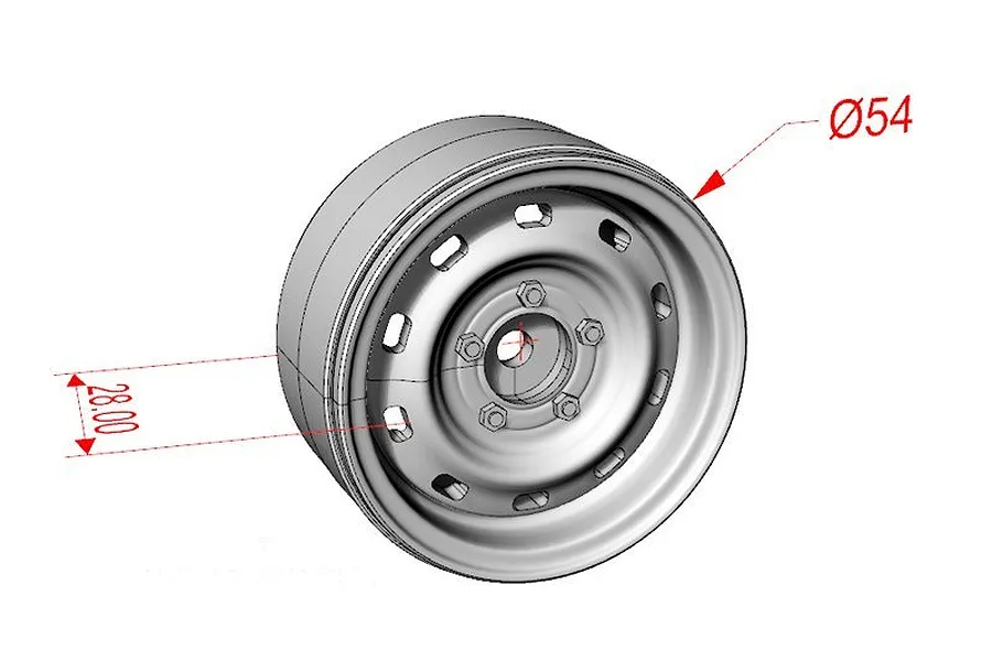 GPM Silver Aluminium 1.9&amp;quot; Beadlock Rims 2Pcs image 51885