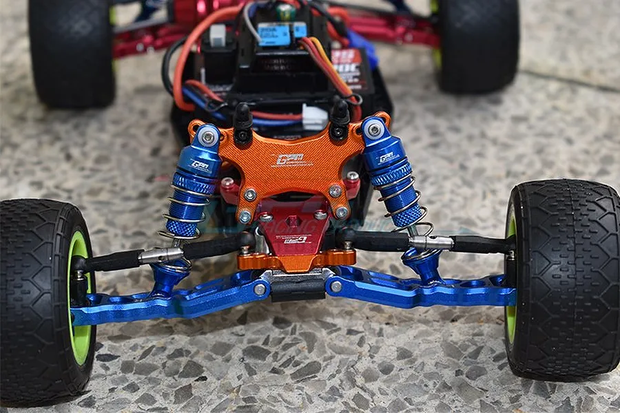 GPM Blue Aluminium Losi Mini T &amp;amp; Mini B 2.0 50mm Front Shocks 2Pcs w/ Hardware image 51893