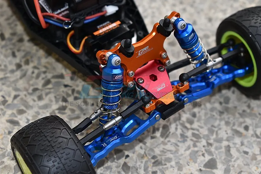 GPM Blue Aluminium Losi Mini T &amp;amp; Mini B 2.0 50mm Front Shocks 2Pcs w/ Hardware image 51894