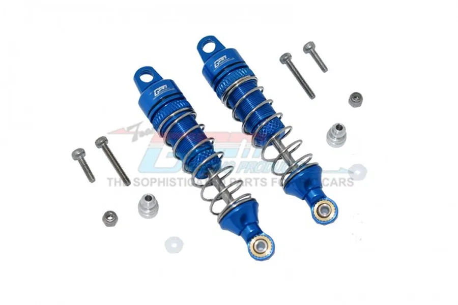 GPM Blue Aluminium Losi Mini T &amp;amp; Mini B 2.0 60mm Rear Shocks 2Pcs w/ Hardware image 51896