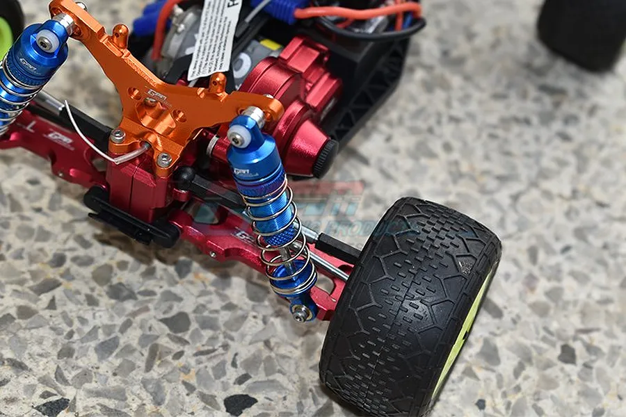 GPM Blue Aluminium Losi Mini T &amp;amp; Mini B 2.0 60mm Rear Shocks 2Pcs w/ Hardware image 51897