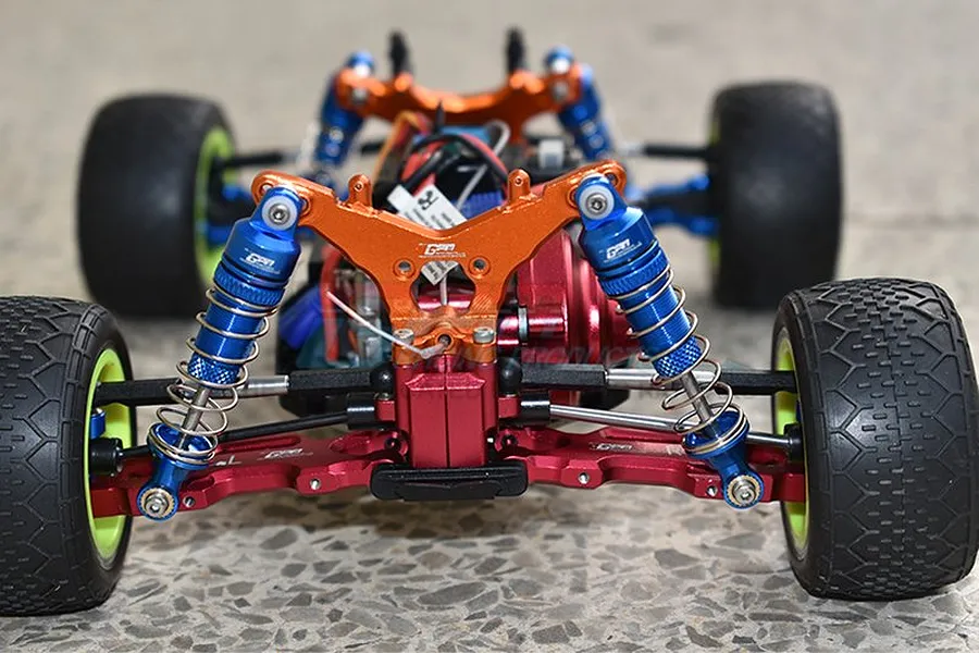 GPM Blue Aluminium Losi Mini T &amp;amp; Mini B 2.0 60mm Rear Shocks 2Pcs w/ Hardware image 51899