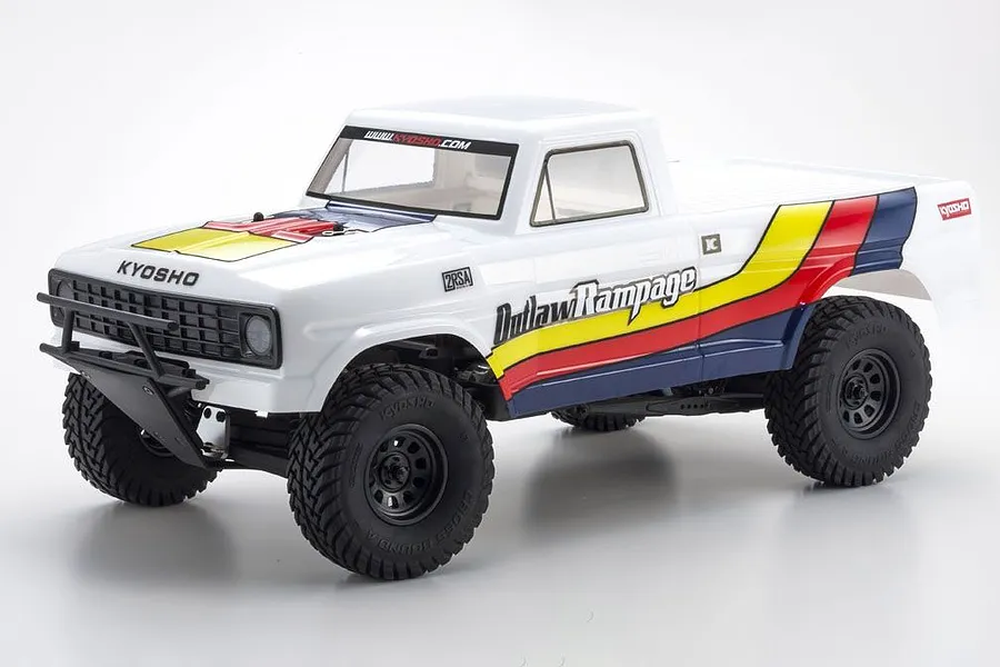 Kyosho Outlaw Rampage RC Trophy Truck Elecrtric 2WD 1/10 Scale RTR - White image 51921