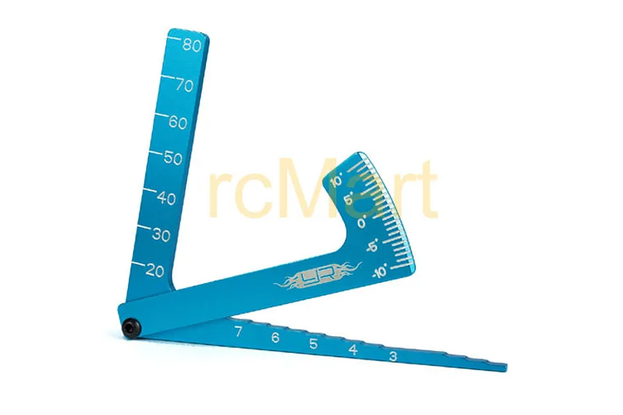 Yeah Racing Blue Aluminium 3 in 1 Camber Gauge image 52145