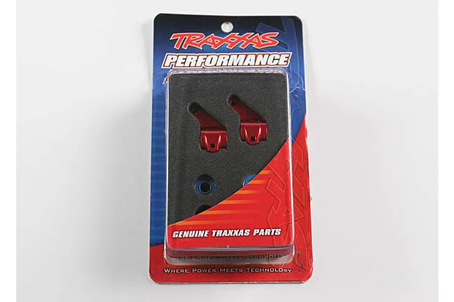 Traxxas Red Aluminium Steering Hubs 2Pcs w/ Ball Bearings image 5222