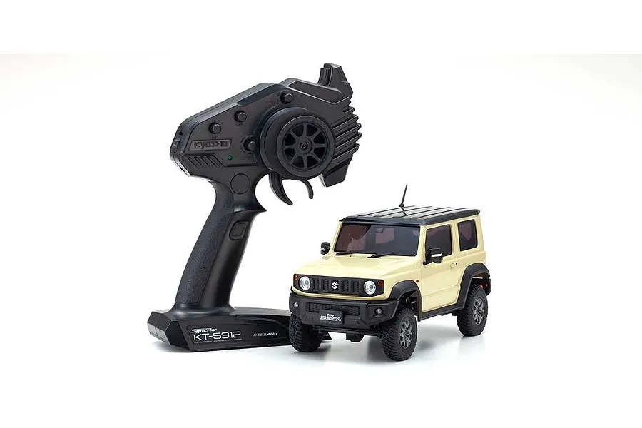 Kyosho Mini-Z Suzuki Jimny Sierra Chiffon 4x4 Electric RTR RC Rock Crawler - Ivory Metallic image 52219