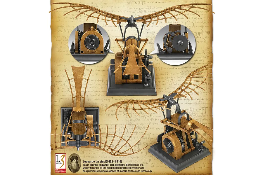 Academy da Vinci Series Flying Machine Edukit Scaled Plastic Model Kit image 52255