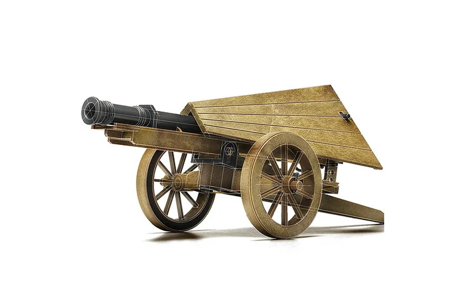Academy da Vinci Series Springarde Retractable Cannon Edukit Scaled Plastic Model Kit image 52257