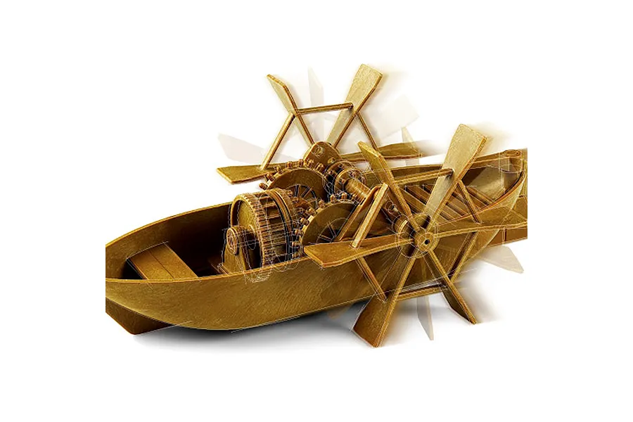 Academy da Vinci Paddleboat Scaled Plastic Model Kit image 52275