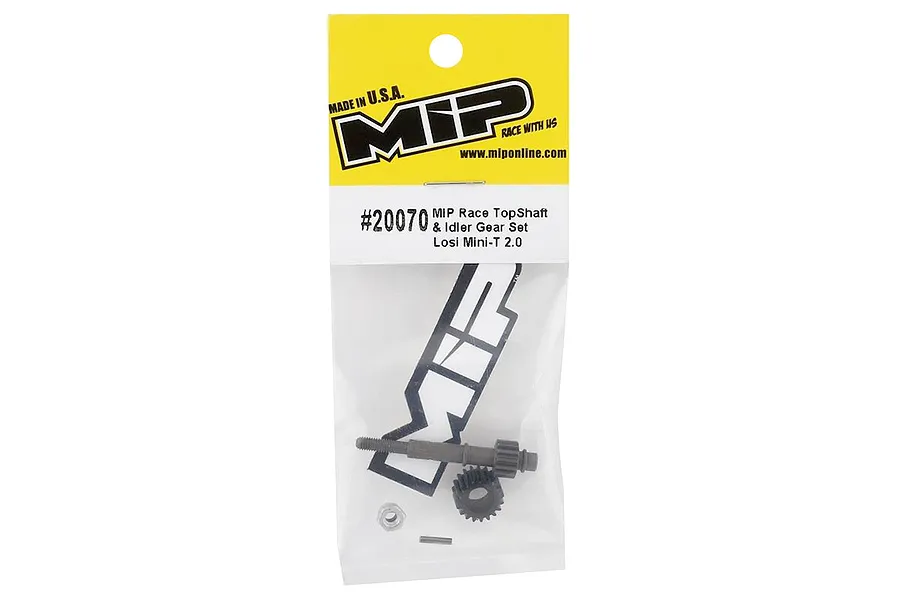 MIP Losi 1/16 Mini-T/B 2.0 Race Top Shaft &amp;amp; Idler Gear Set w/ Hardware image 52281