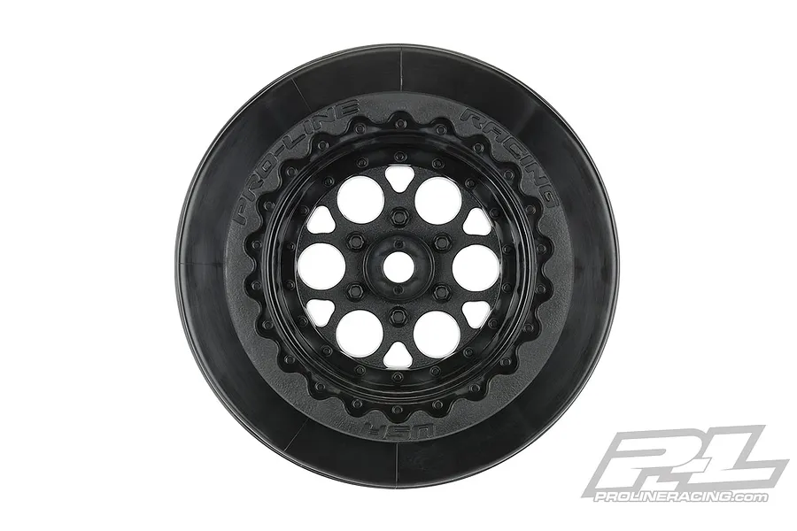 Pro-Line 2.2/3.0&amp;quot; Showtime+ Wide Black Rims 2Pcs image 52304