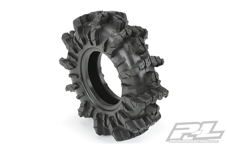 A single Pro-Line Interco Black Mamba mud terrain RC tyre featuring aggressive, deep tread blocks and a black rubber finish against a white background.