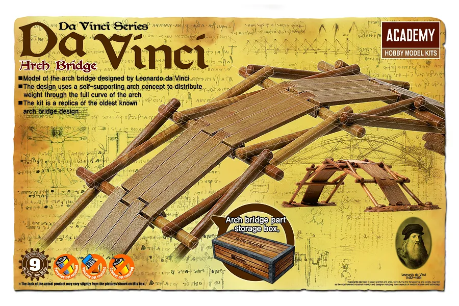 Academy da Vinci Series Arch Bridge Edukit Scaled Plastic Model Kit image 52333