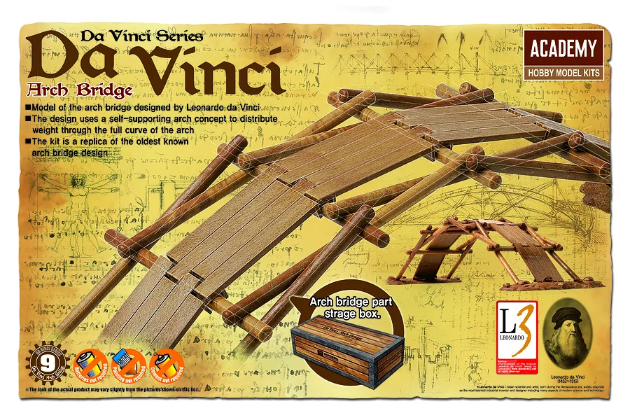 Academy da Vinci Series Arch Bridge Edukit Scaled Plastic Model Kit image 52334