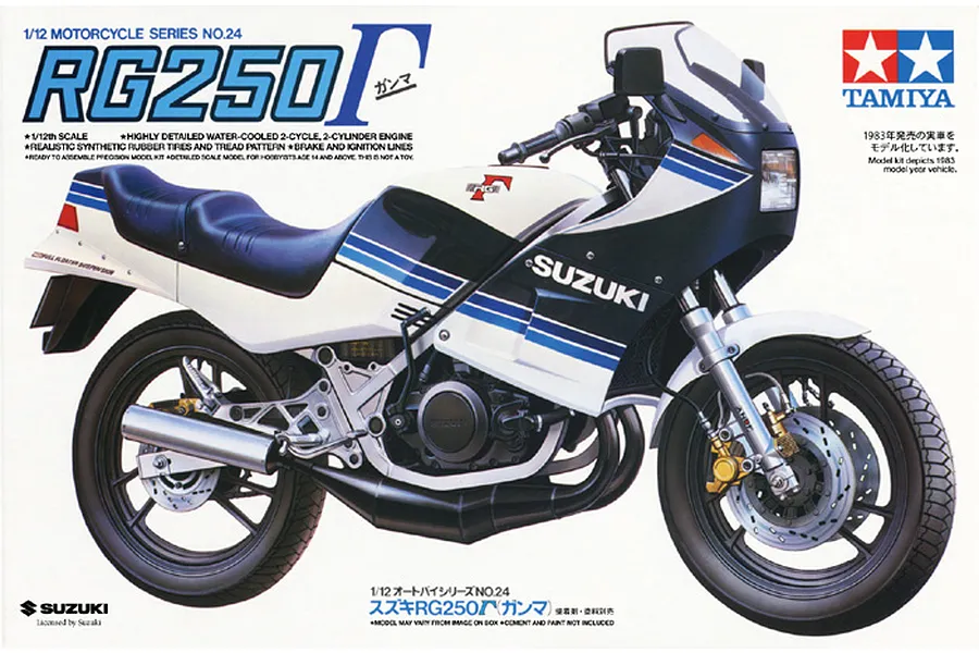 Tamiya 1/12 Suzuki RG250 ? (Gamma) Motorcycle Plastic Model Kit image 52438