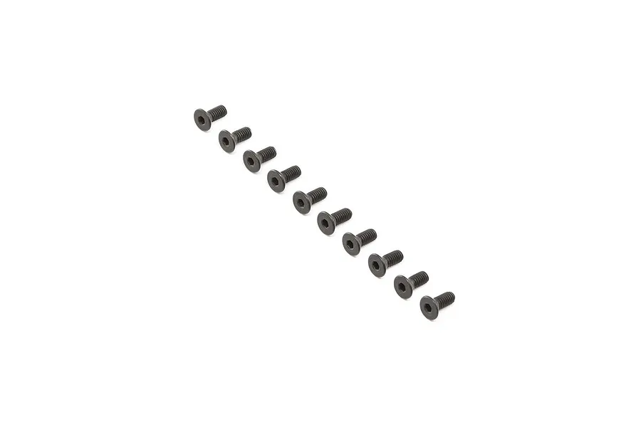 Losi 4x10mm Fine Thread Countersunk Head Screws 10Pcs image 52586