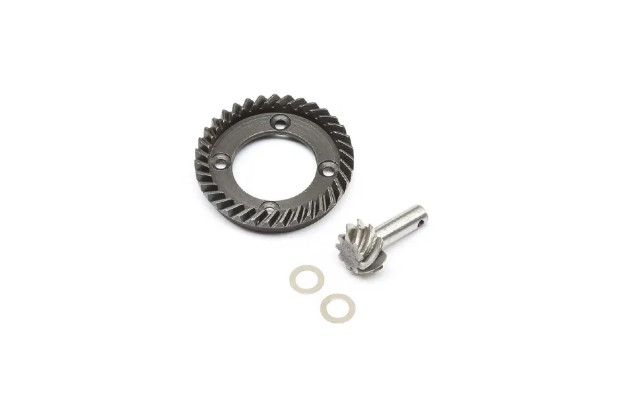 Losi Rear Spiral Cut Differential Ring Gear &amp;amp; Pinion w/ Shims image 52605