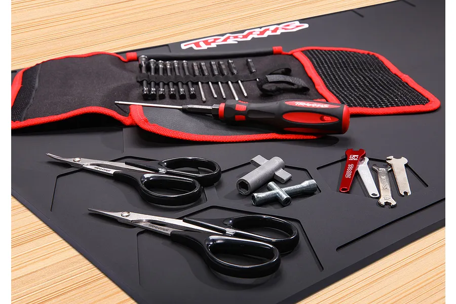 Traxxas Black Rubber 36&amp;quot;x20&amp;quot;x0.2&amp;quot; (91x51x5mm) Pit Mat image 52634