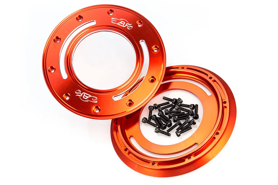 Rovan Orange Aluminium HD 4.7&amp;quot; Outer Beadlocks 2Pcs w/ Hardware image 52664