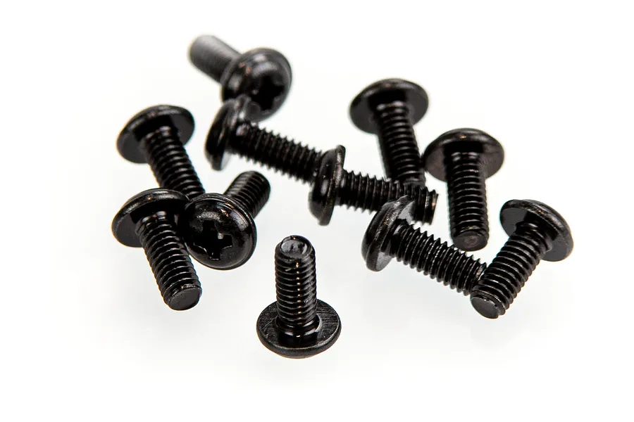 Blackzon 2.5x6mm Fine Thread Washer Head Screws 10Pcs image 52677