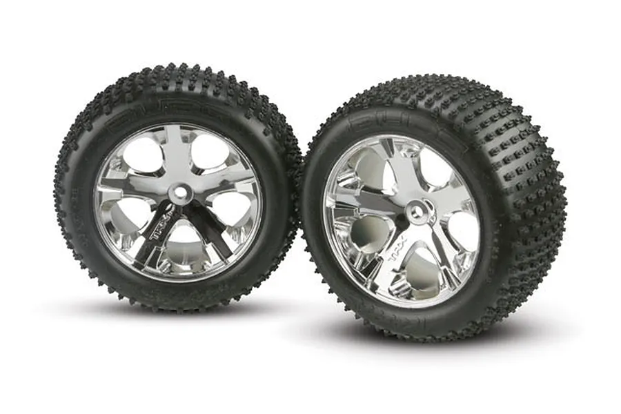 Traxxas 2.8&amp;quot; Alias Tyres on Chrome All-Star Rims - Glued Wheels 2Pcs image 5271