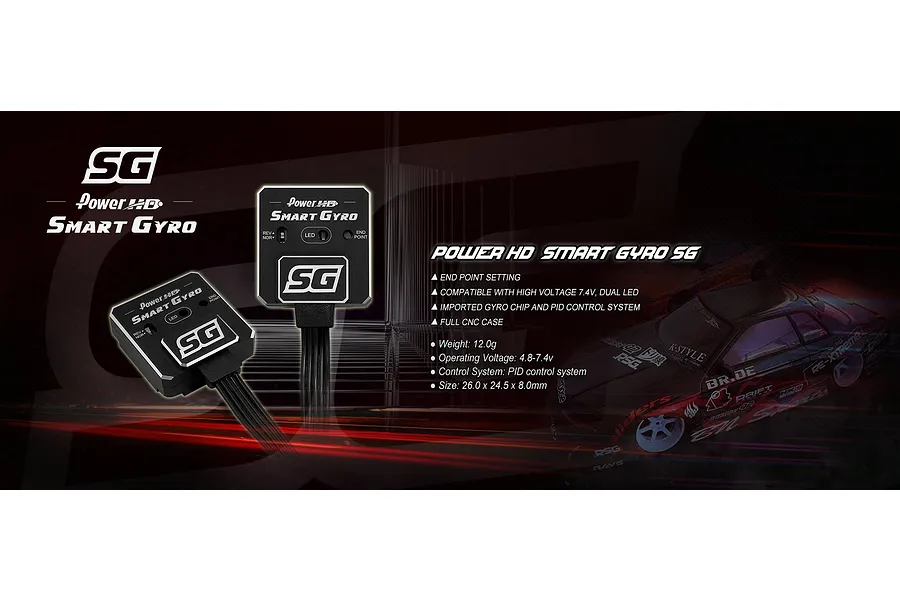 Power HD Black Aluminium Smart Gyro SG Drift Stability Control System image 52721