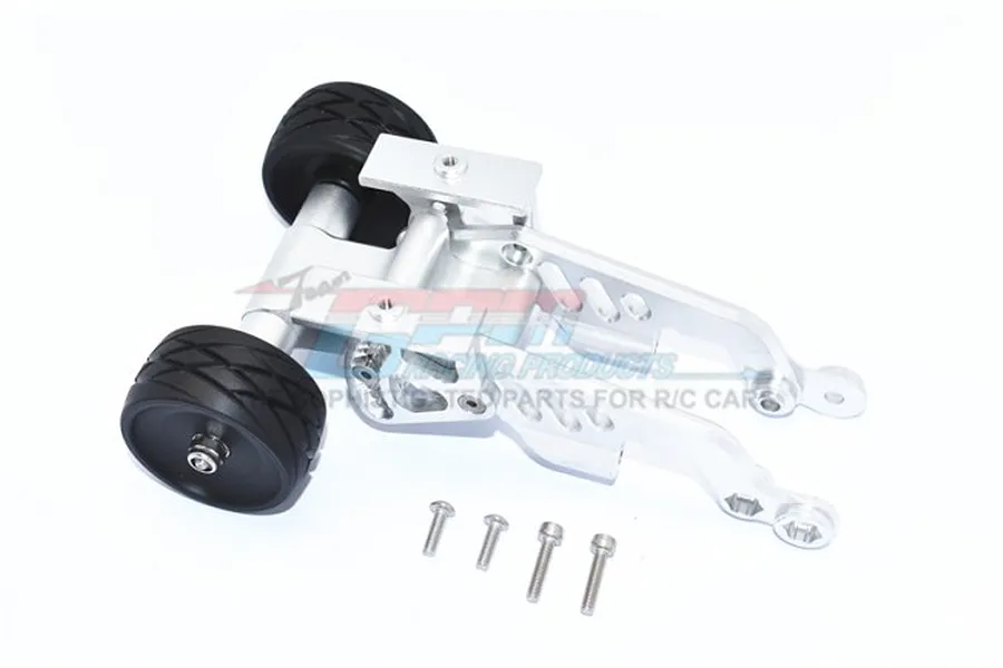 GPM Silver Aluminium Adjustable Rear Wheelie Bar w/ Wing Mount image 52733