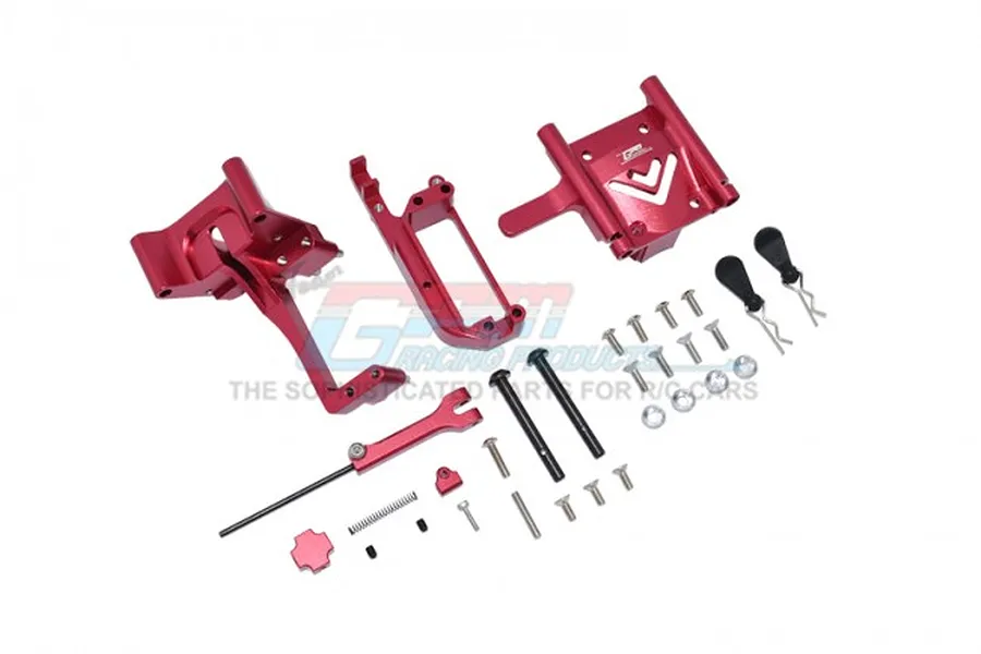 GPM Red Aluminium Handbrake &amp;amp; Centre Differential Cover Kit image 52734