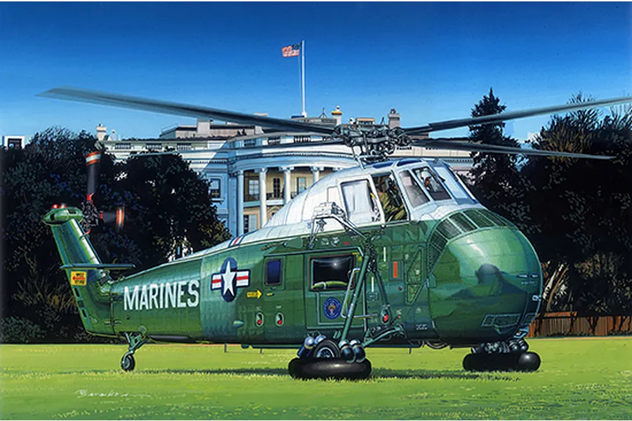 Trumpeter 1/48 USAF VH-34D &amp;quot;Marine One&amp;quot; Helicopter Scaled Plastic Model Kit image 52812