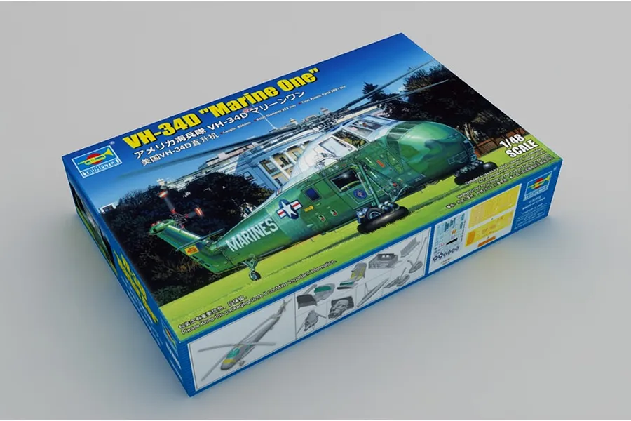 Trumpeter 1/48 USAF VH-34D &amp;quot;Marine One&amp;quot; Helicopter Scaled Plastic Model Kit image 52813