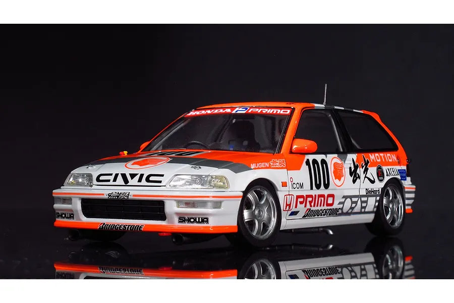 Beemax 1/24 Honda Civic EF9 (Gr.A) &amp;#039;91 Scaled Plastic Model Kit image 52894