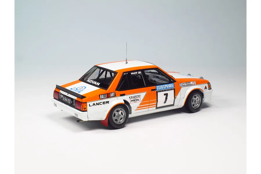 NuNu 1/24 Mitsubishi Lancer Turbo &amp;#039;82 (Rally of 1000 Lakes) Scaled Plastic Model Kit image 52904