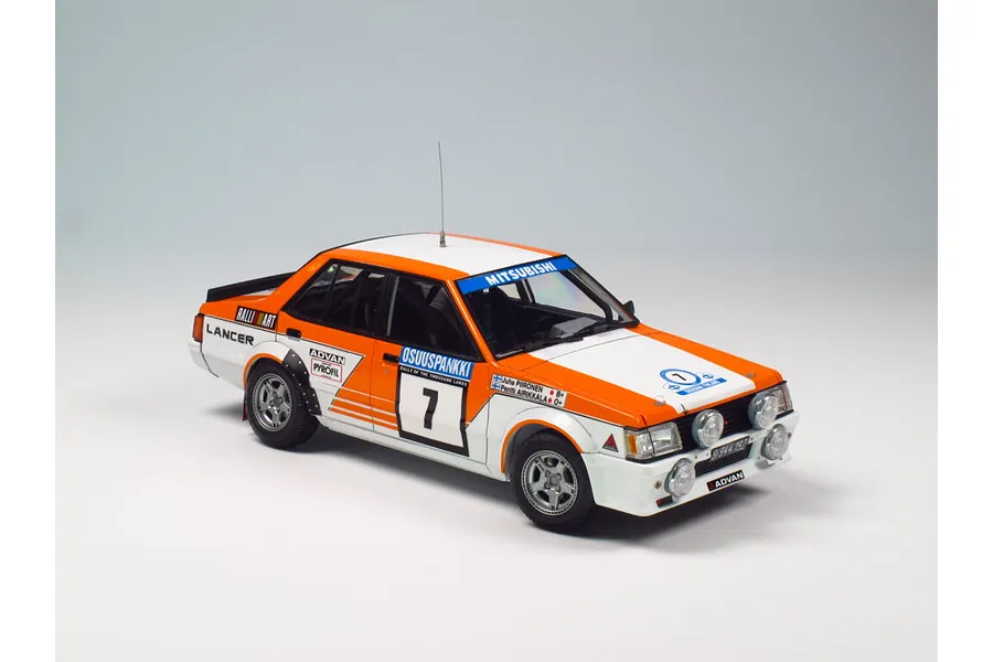 NuNu 1/24 Mitsubishi Lancer Turbo &amp;#039;82 (Rally of 1000 Lakes) Scaled Plastic Model Kit image 52905