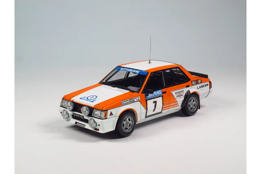 NuNu 1/24 Mitsubishi Lancer Turbo &amp;#039;82 (Rally of 1000 Lakes) Scaled Plastic Model Kit image 52906