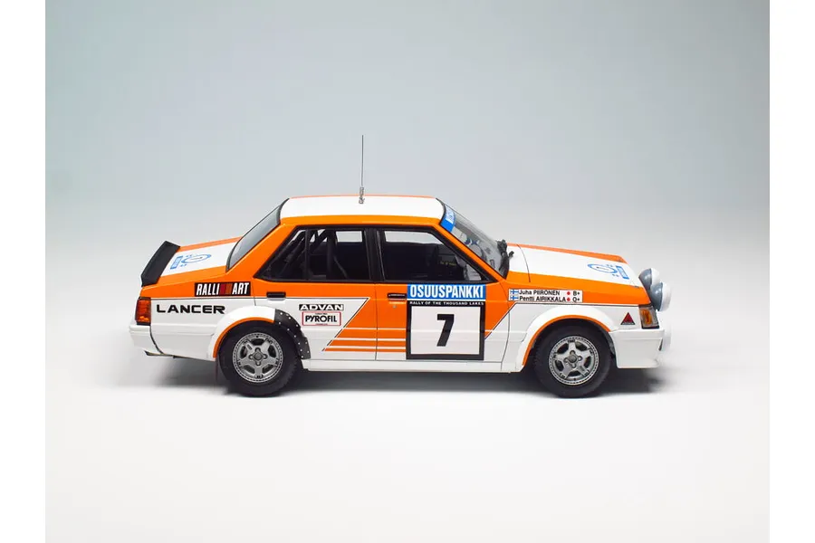 NuNu 1/24 Mitsubishi Lancer Turbo &amp;#039;82 (Rally of 1000 Lakes) Scaled Plastic Model Kit image 52908