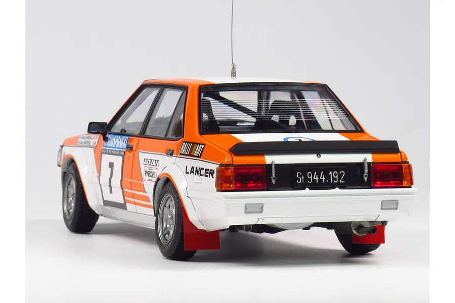 NuNu 1/24 Mitsubishi Lancer Turbo &amp;#039;82 (Rally of 1000 Lakes) Scaled Plastic Model Kit image 52910