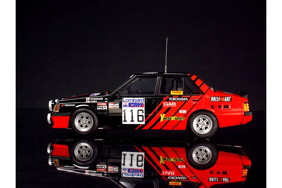 Beemax 1/24 Mitsubishi Lancer Turbo &amp;#039;84 (RAC Rally Version) Scaled Plastic Model Kit image 52929