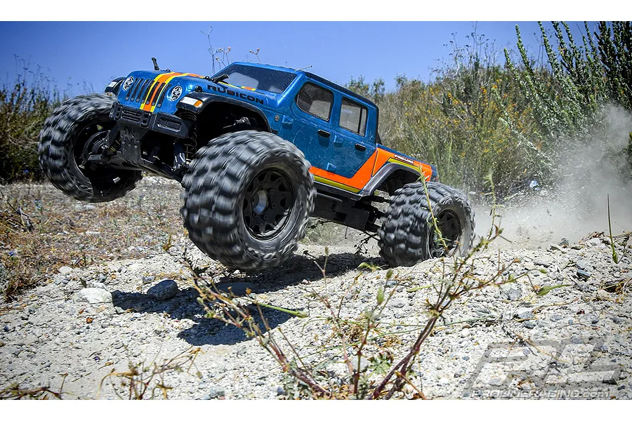 Pro-Line 2.8&amp;quot; Hyrax Tyres on Black Raid Rims - Glued Wheels 2Pcs image 53078