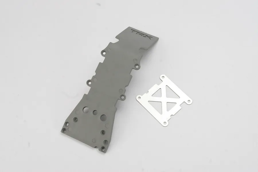Traxxas Front Plastic Skid Plate (Grey) w/ Stainless Steel Plate image 5321