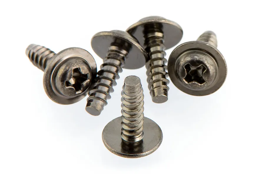 Tamiya 3x10mm Coarse Thread Washer Head Screws 5Pcs image 53209