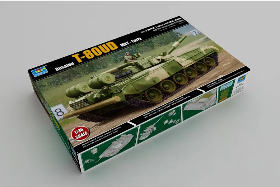 Trumpeter 1/35 Russian T-80UD MBT Battle Tank Scaled Plastic Model Kit image 53220